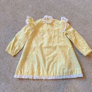 Vintage 70’s handmade yellow doll dress